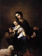 Francisco de Zurbaran Virgin Mary with Child and the Young St John the Baptist oil painting artist